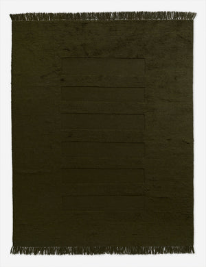 Raita Hand-Knotted Wool Rug Swatch by Sarah Sherman Samuel, Moss