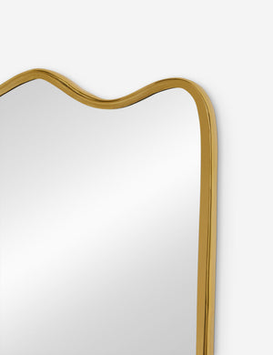 The top corner of the rook mantel mirror