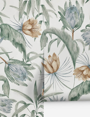 Tropical Wallpaper by Rylee + Cru, Green - Swatch