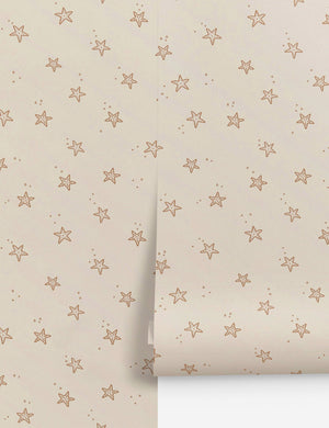 Starfish cream and orange wallpaper by Rylee + Cru