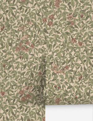 Scalamandre Linnea Wallpaper by Sandberg, Burgundy - Swatch