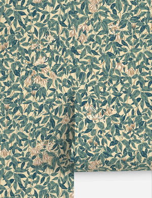 Scalamandre Linnea Wallpaper by Sandberg, Blue - Swatch