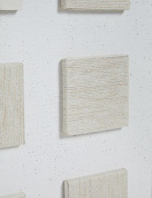 Close up of the Saldo modern grid framed wall art.
