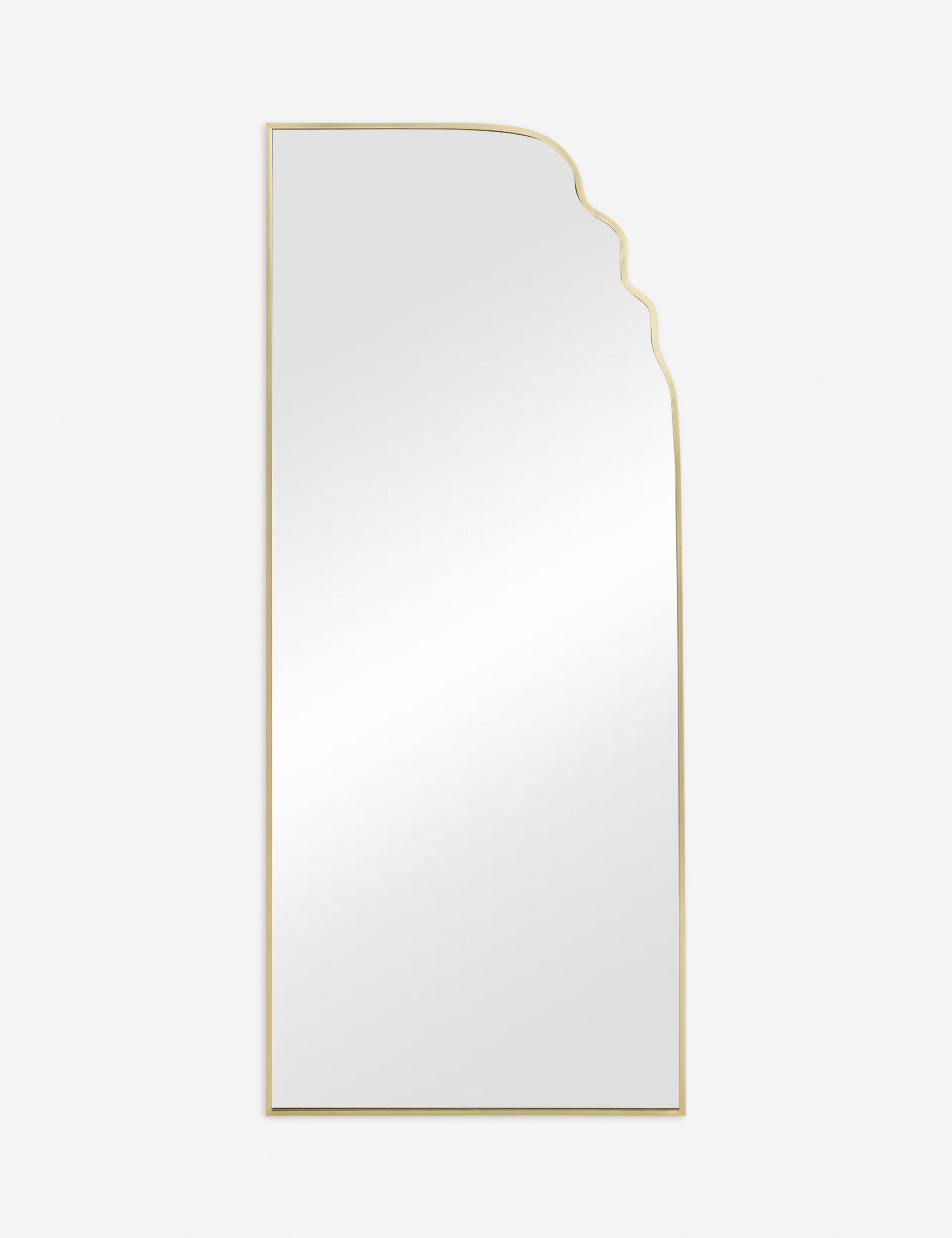 #color::gold | Sorcha organic-shaped full length mirror.