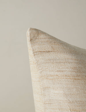 Corner of the Striations Silk Throw Pillow by Elan Byrd.