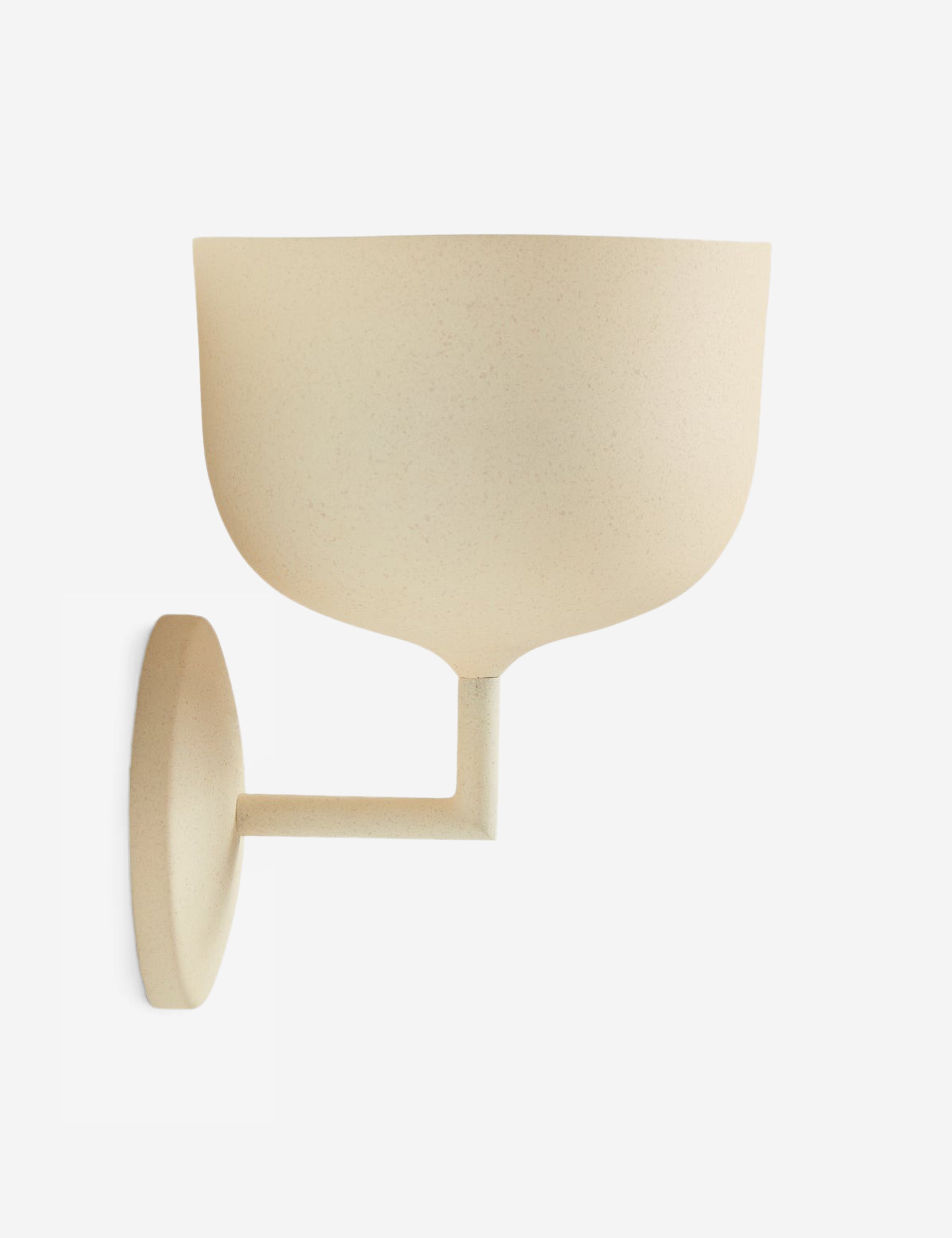 #color::sand | Talley modern sculptural wall sconce.