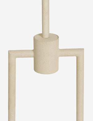 Close up of the Talley modern sculptural linear chandelier.