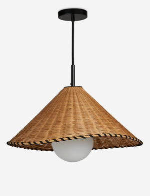 Terrene Woven Rattan Pendant by Elan Byrd.