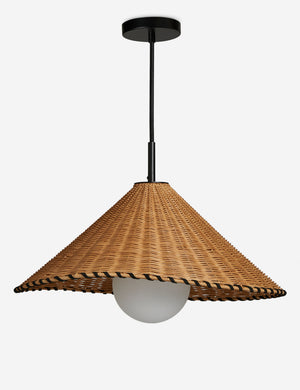 Terrene Woven Rattan Pendant by Elan Byrd.