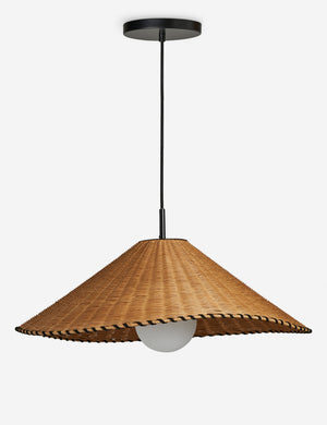 Terrene Woven Rattan Pendant by Elan Byrd.