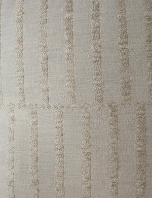Close up of the Thisbe offset stripe pillow pattern.