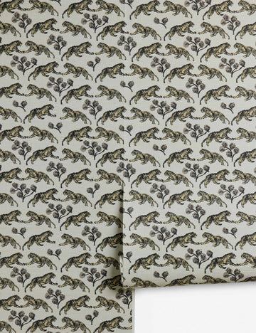Tiger Grasscloth Wallpaper by Sarah Sherman Samuel, Ivory - Swatch
