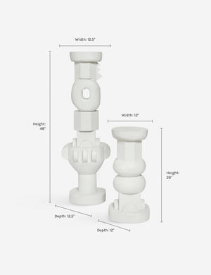 Dimensions on the toivo short and tall pedestals