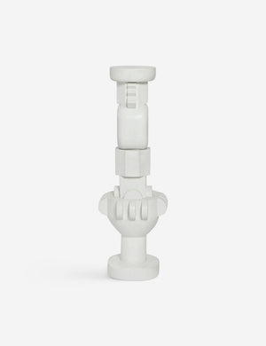 Angled view of the toivo tall pedestal