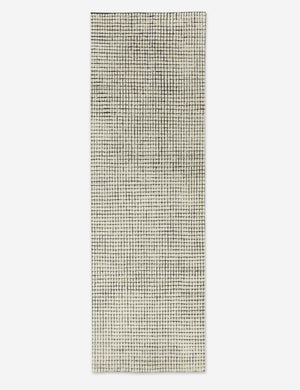 Uma Hand-Knotted Wool Rug Swatch, Black and Natural