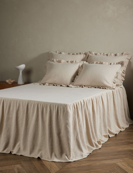 #color::ivory  #size::queen #size::king | Vekki relaxed cotton bedspread