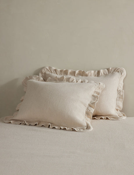 #color::ivory #size::standard #size::king | Vekki relaxed cotton pillow sham set
