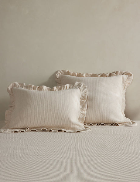 #color::ivory #size::standard #size::king | Vekki relaxed cotton pillow sham set
