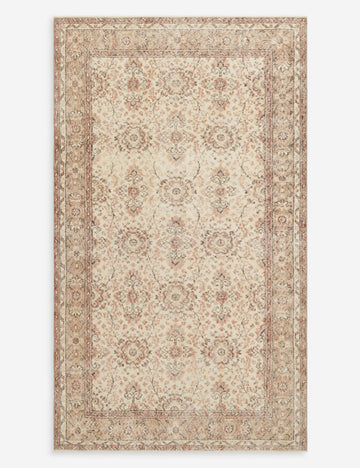 Vintage Turkish Hand-Knotted Wool Rug No. 290, 5'3" x 9'1"