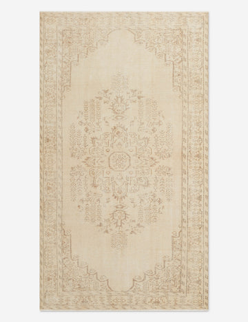Vintage Turkish Hand-Knotted Wool Rug No. 327, 5'3" x 9'5"
