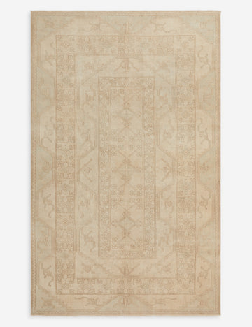 Vintage Turkish Hand-Knotted Wool Rug No. 298, 6'2" x 10'