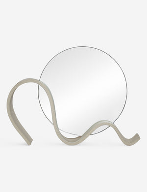 Round Wavee Table Mirror by SIN Ceramics