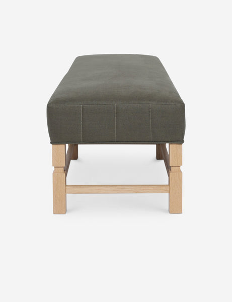 #color::loden | Side of the ambleside loden gray linen bench