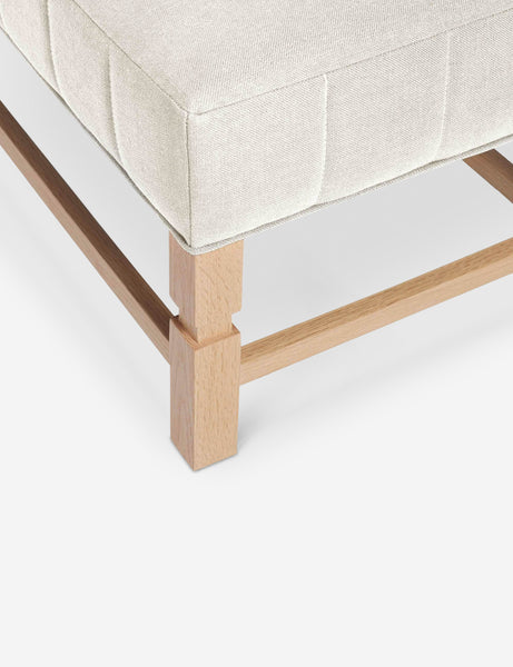 #color::natural | The vertical channeling on the cushion of the Ambleside Natural linen bench