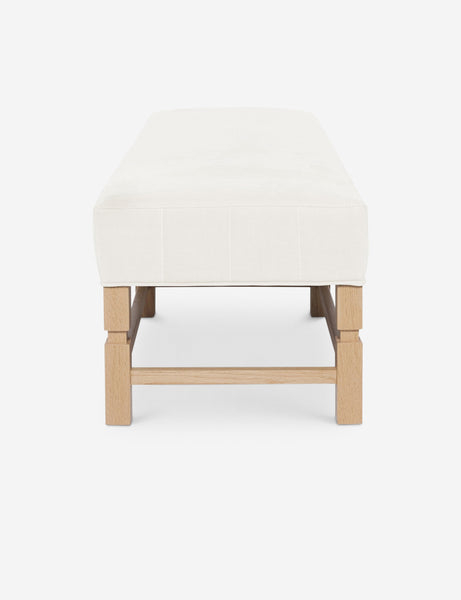 #color::oyster | Side of the Ambleside Oyster white linen bench