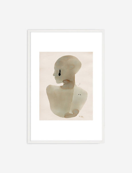 #color::white #size::32.25--x-47.25- #size::38.25--x-56.25- | Sara singh back drop portrait neutral toned wall art by Stampa