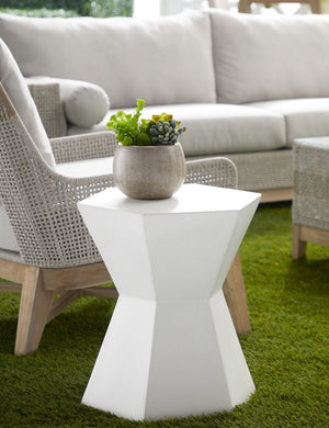 Kai Indoor/Outdoor Side Table : Ivory