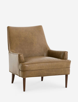 Angled view of the Ilona Leather Accent Chair