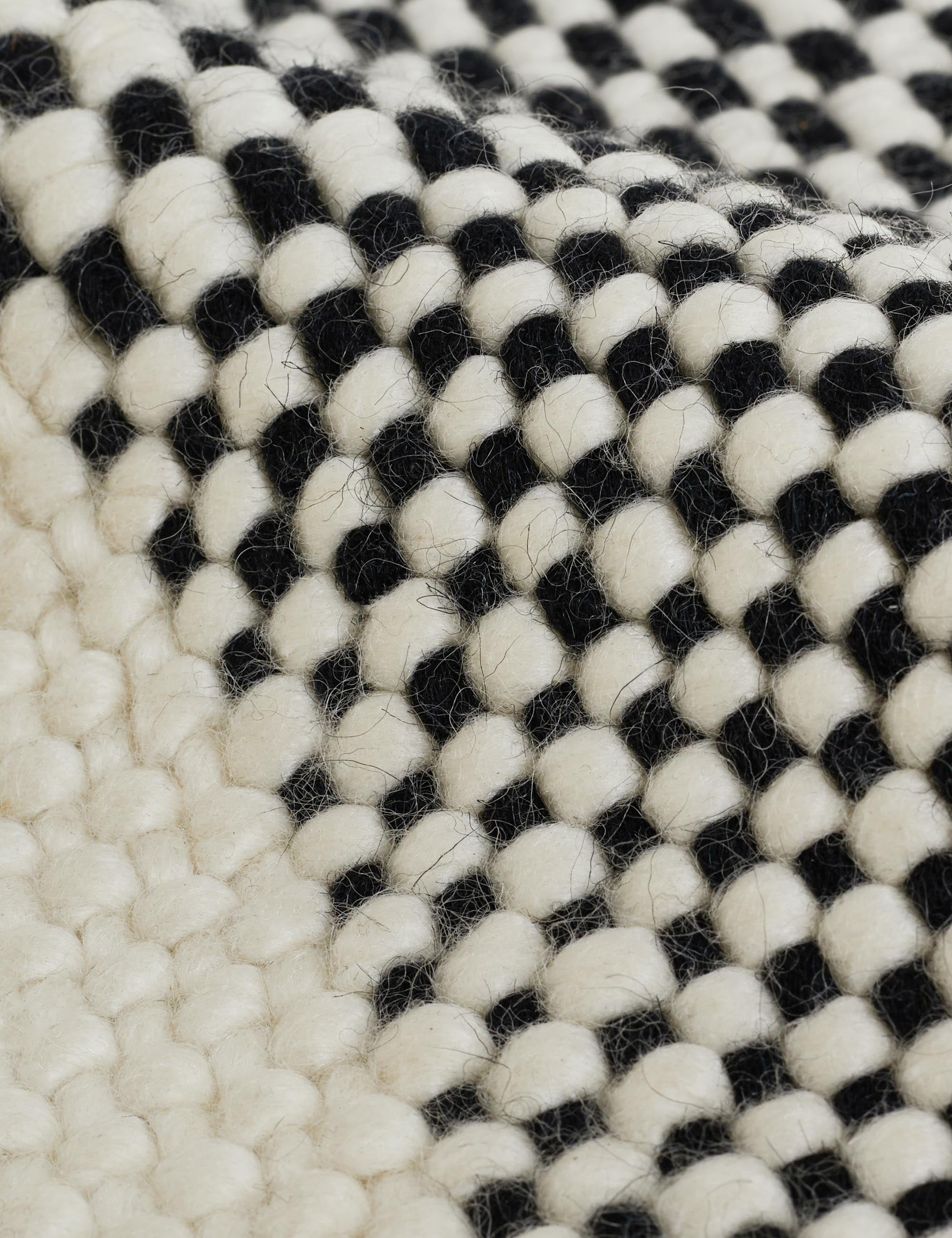 Joelle Handwoven Wool Rug Swatch, Black