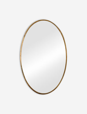 Merci gold framed oval mirror