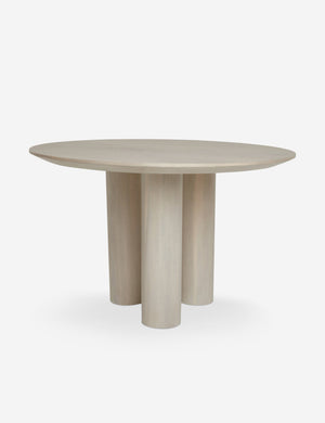 Mojave White Wooden Round Dining Table