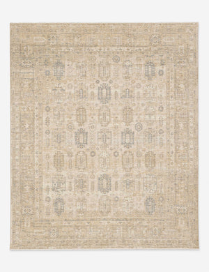 Altin traditional motify wool rug in natural