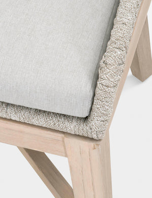 Close-up of the woven back and removable cushions on the Panorama Indoor / Outdoor Dining Chair (Set of 2)