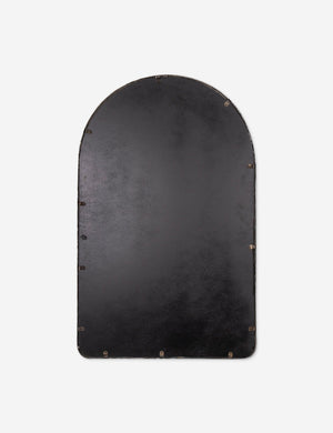 Rear view of the Shashenka arched wall mirror with silver frame