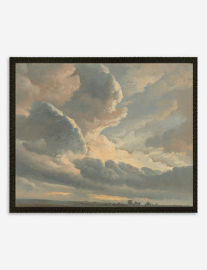 Black framed Study of Clouds with a Sunset near Rome Wall Art by Simon Alexandre Clement Denis
