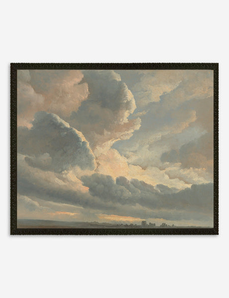 #size::16--x-13- #size::18--x-15- #color::black #size::29--x-23- #frame-option::framed #color::- #size::27--x-22- | Black framed Study of Clouds with a Sunset near Rome Wall Art by Simon Alexandre Clement Denis