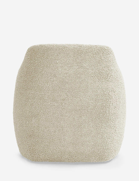 #color::cream-boucle | Back of the Tobi cream boucle swivel chair 