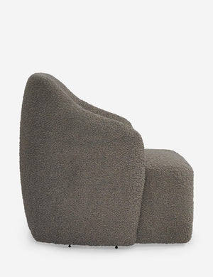 Side of the Tobi Gray Boucle swivel chair