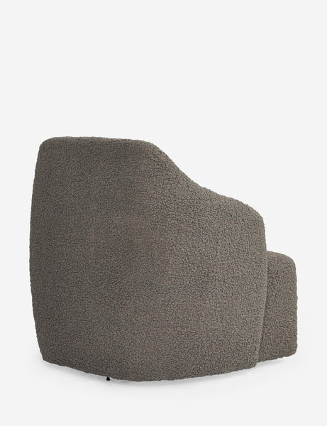 #color::gray-boucle | Angled rear view of the Tobi Gray Boucle swivel chair