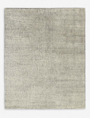 Uma Hand-Knotted Wool Rug Swatch, Black and Natural