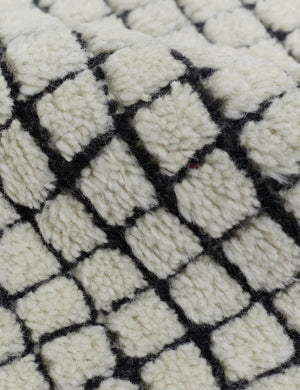 Uma Hand-Knotted Wool Rug Swatch, Black and Natural