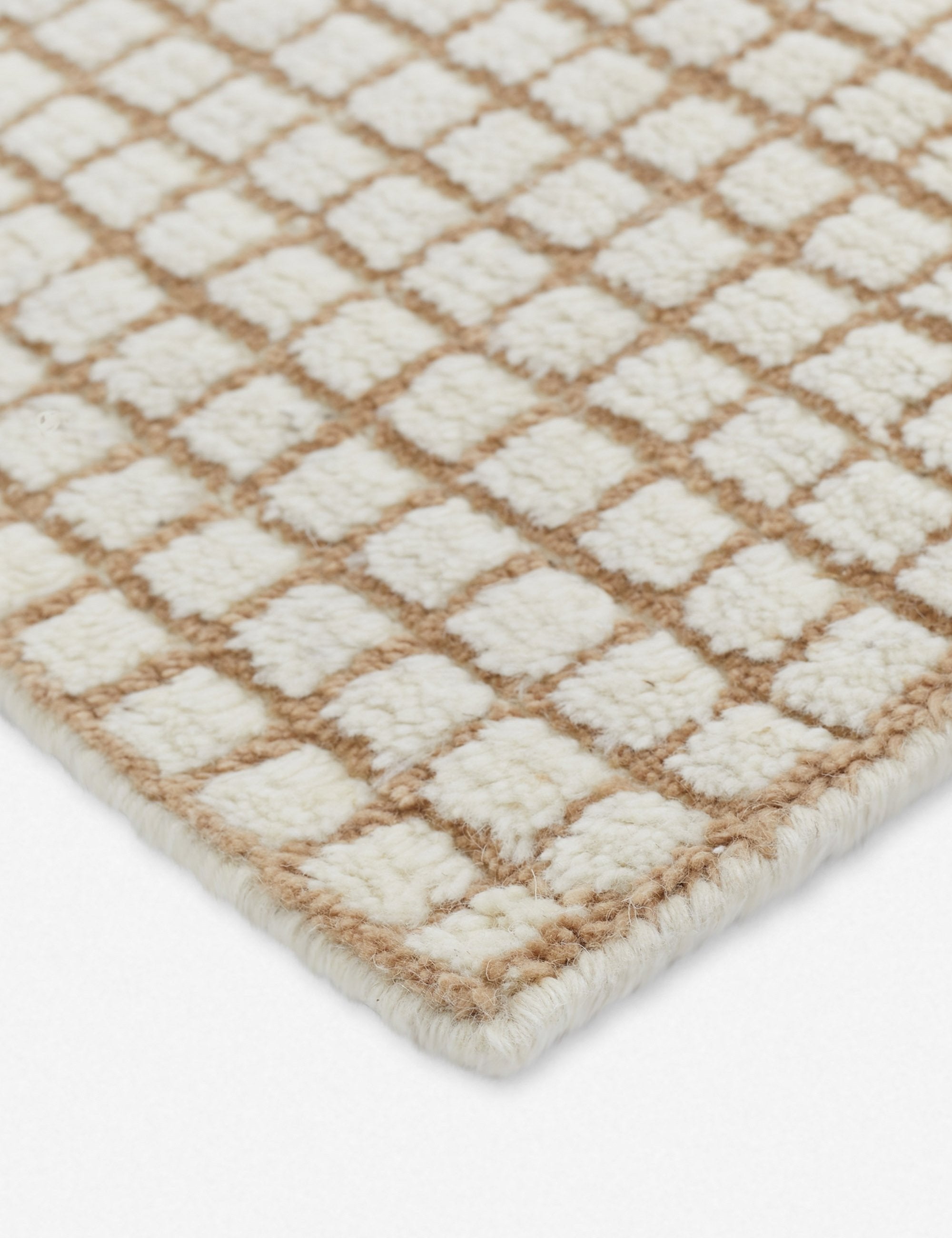 Uma Hand-Knotted Wool Rug Swatch, Taupe and Natural