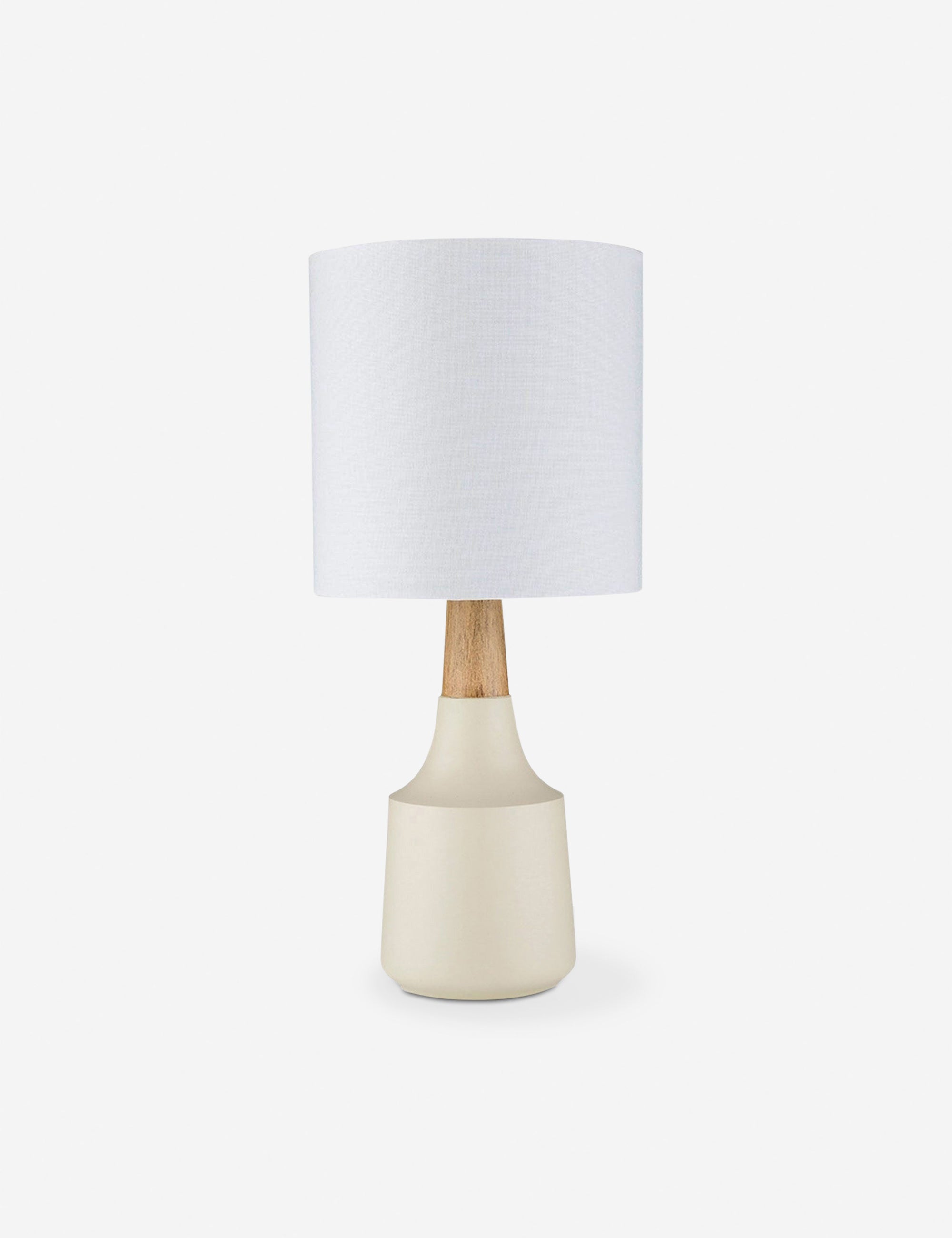 #color::cream | Marcella cream vase-shaped Mini Table Lamp with ceramic base