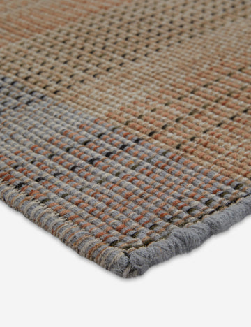 Sorell Handwoven Blend Rug Swatch, Brown and Blue