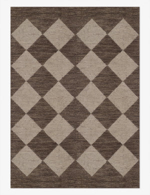 Palau brown rug in its ten by fourteen feet size