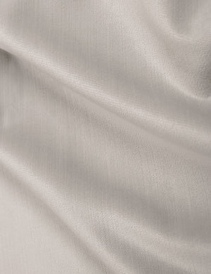 Close-up of the mineral velvet fabric on the Clementine platform bed